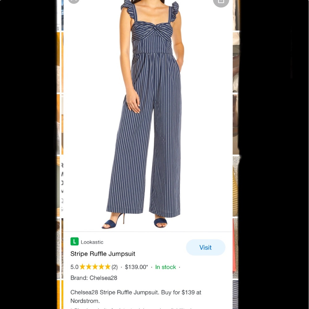 COPY - Chelsea28 stripes jumpsuit size P6. New with tag.